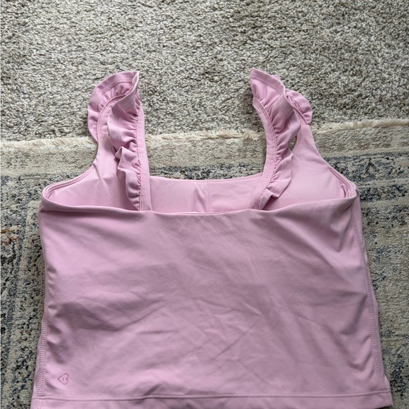 Blogilates Light Pink Ruffled Crop Top - Picture 3 of 4